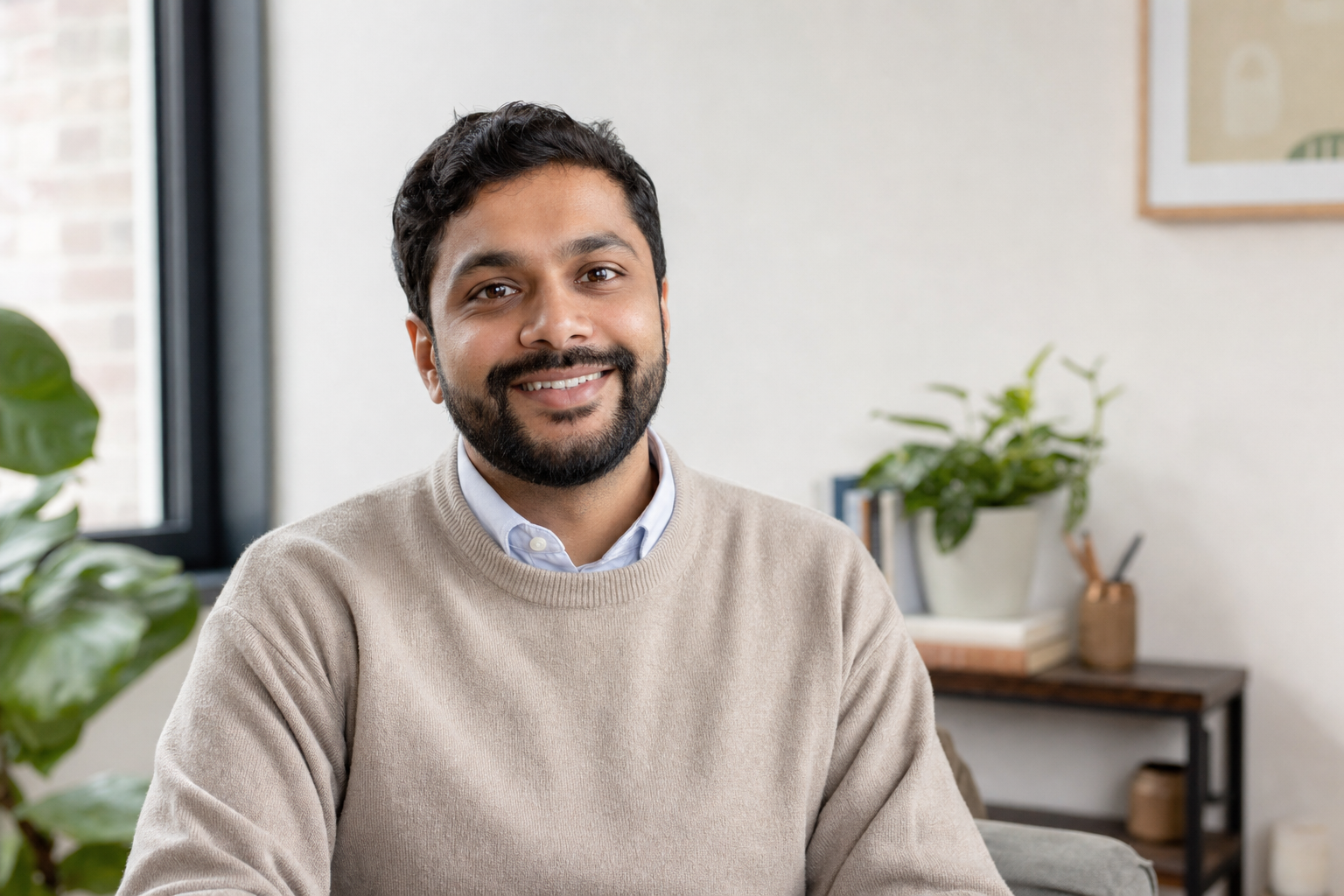 Portrait of Arjun Mehta, a clinician at This Psych.